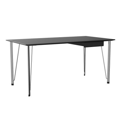 FH3605™ Writing Desk Schreibtisch Fritz Hansen Schwarz/Chrom mit Schublade